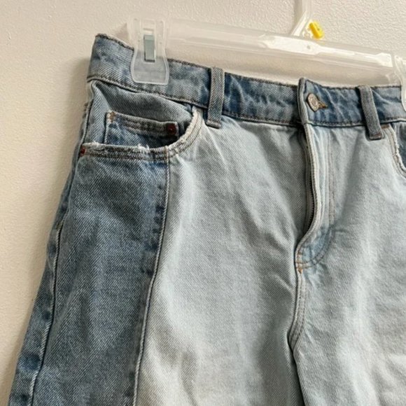 Zara Girls Contrast Split Jean Shorts 13-14 - Picture 2 of 6